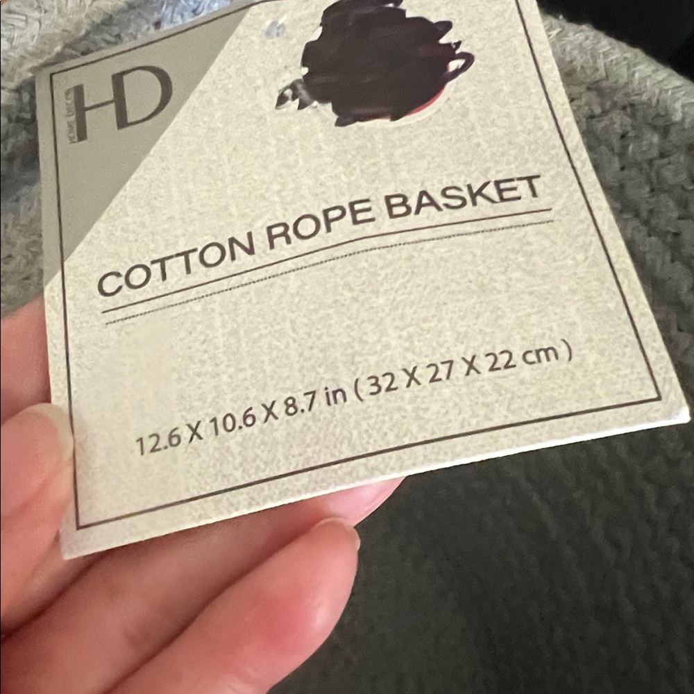 # 0837+ Gray Cotton Rope Basket - Picture 6 of 9